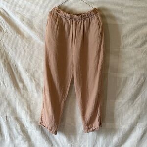 Zara Linen Pants in Light Rust
